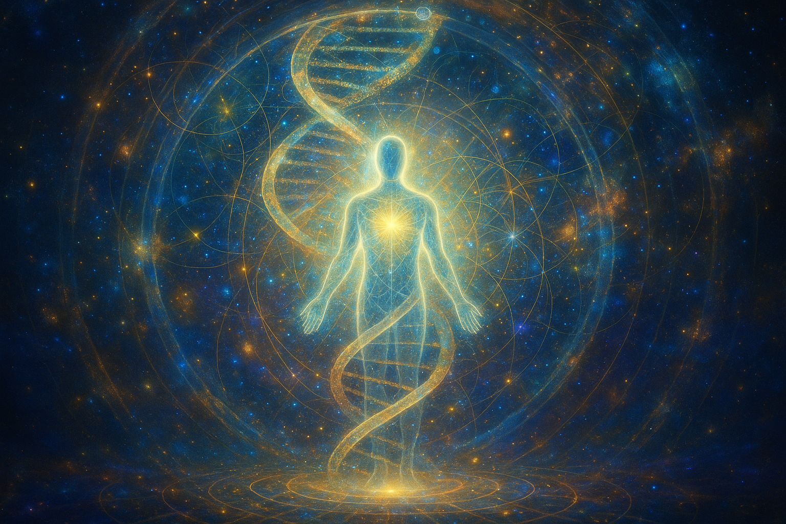 Człowiek jako Iskra Światła: Boska Matryca w Naszym DNA