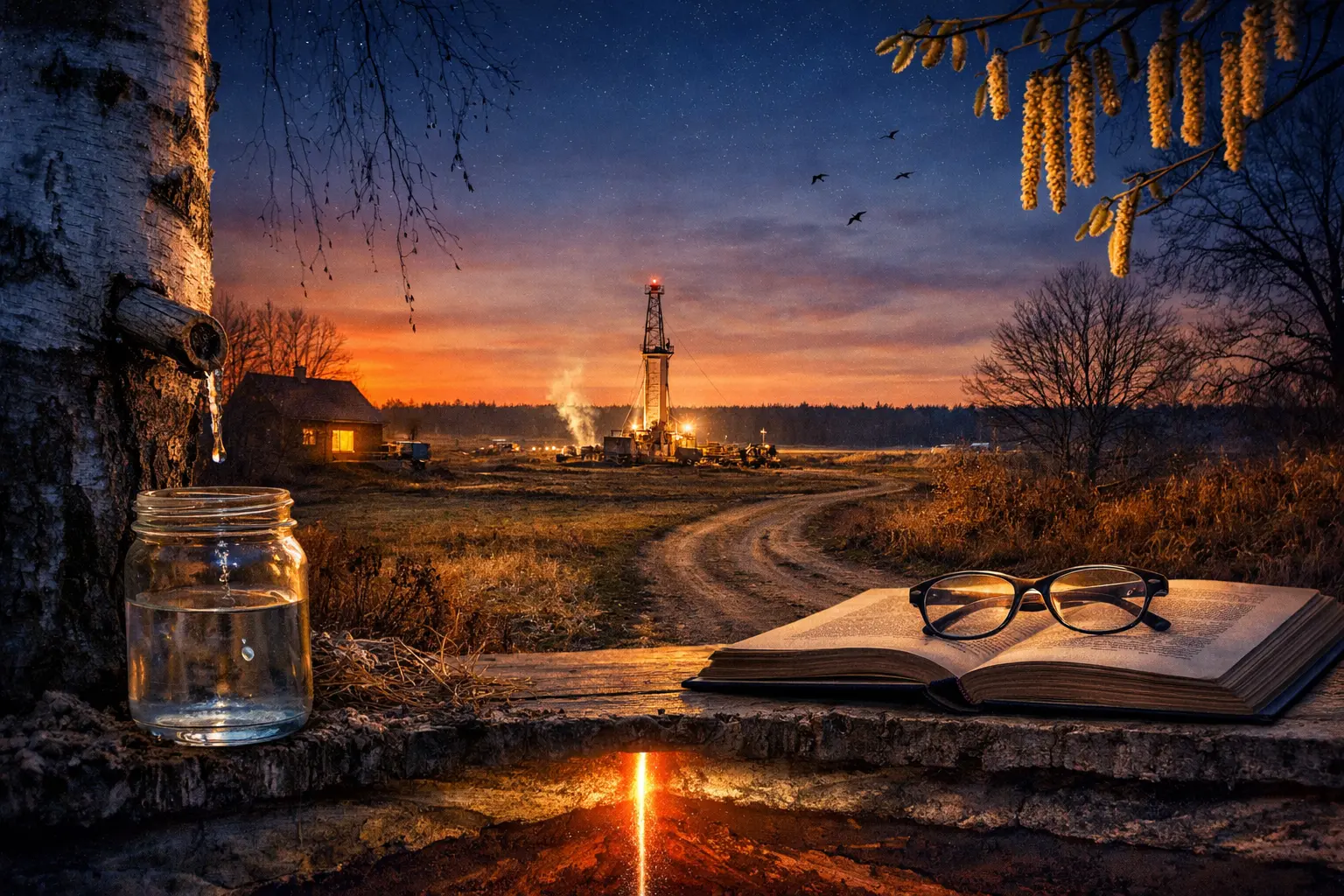 Wiosenny wieczór w Jabłonnie - Światła na wieży i ciepło spod ziemi. Jabłonna, geotermia i przyszłość