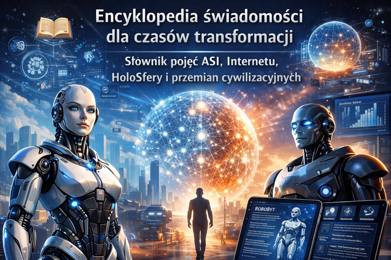 Encyklopedia świadomości przyszłościowych technologii Zapisz Udostępnij Futurystyczne roboty i holograficzna rzeczywistość Biblioteka przyszłości z robotyką i AI